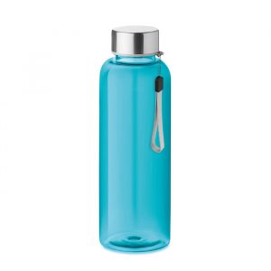 bottiglia in Tritan blu con tappo metallico