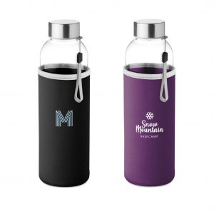 Bottiglia in Vetro 500ML con Custodia Colorata Bottiglia in Vetro con Custodia 500ml
