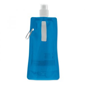 Borraccia pieghevole moschettone 480ml Borraccia pieghevole moschettone 480ml blu