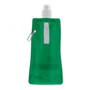 Borraccia pieghevole moschettone 480ml Borraccia pieghevole moschettone 480ml verde