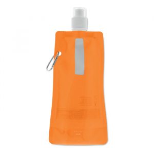 Borraccia pieghevole moschettone 480ml Borraccia pieghevole moschettone 480ml arancione