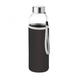 Bottiglia in Vetro 500ML con Custodia Colorata Bottiglia in Vetro 500ML con Custodia nera