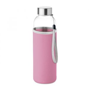 Bottiglia in Vetro 500ML con Custodia Colorata Bottiglia in Vetro 500ML con Custodia rosa