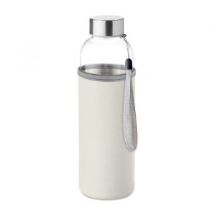 Bottiglia in Vetro 500ML con Custodia Colorata Bottiglia in Vetro 500ML con Custodia bianca