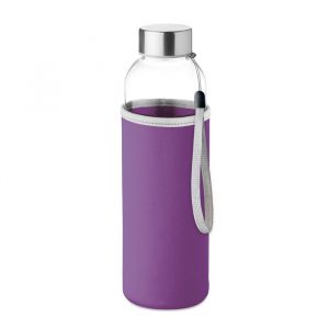 Bottiglia in Vetro 500ML con Custodia Colorata Bottiglia in Vetro 500ML con Custodia viola