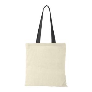 Shopper Cotone Naturale Manici Colorati 100gr Shopper Cotone Naturale Manici Colorati 100gr nera