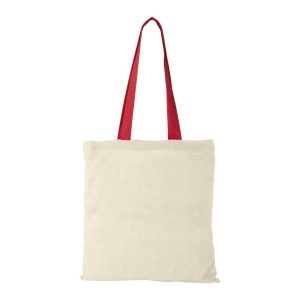 Shopper Cotone Naturale Manici Colorati 100gr Shopper Cotone Naturale Manici Colorati 100gr rossa