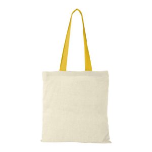 Shopper Cotone Naturale Manici Colorati 100gr Shopper Cotone Naturale Manici Colorati 100gr gialla