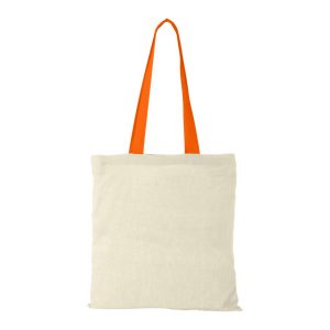 Shopper Cotone Naturale Manici Colorati 100gr Shopper Cotone Naturale Manici Colorati 100gr arancione