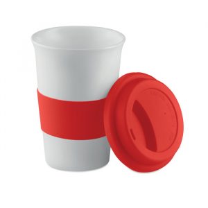 Tazza Caffè Americano in Ceramica e Silicone Tazza con Coperchio in Ceramica e Silicone interno