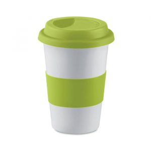Tazza Caffè Americano in Ceramica e Silicone Tazza con Coperchio in Ceramica e Silicone lime