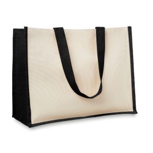 Borsa in Juta Personalizzata Borsa in Juta Personalizzata nera