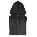 Poncho impermeabile con logo nero