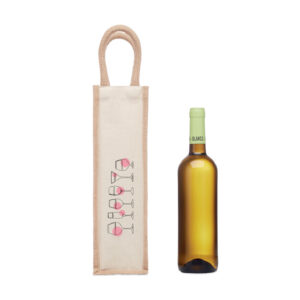 Busta per Vino Personalizzata in Juta con logo Busta per Vino Personalizzata in Juta con logo